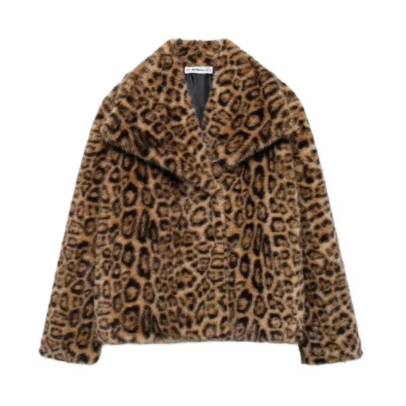 HH Women Elegant Faux Fur Coat