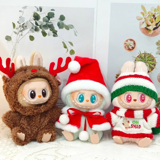 Labubu Plush Christmas Outfit Set