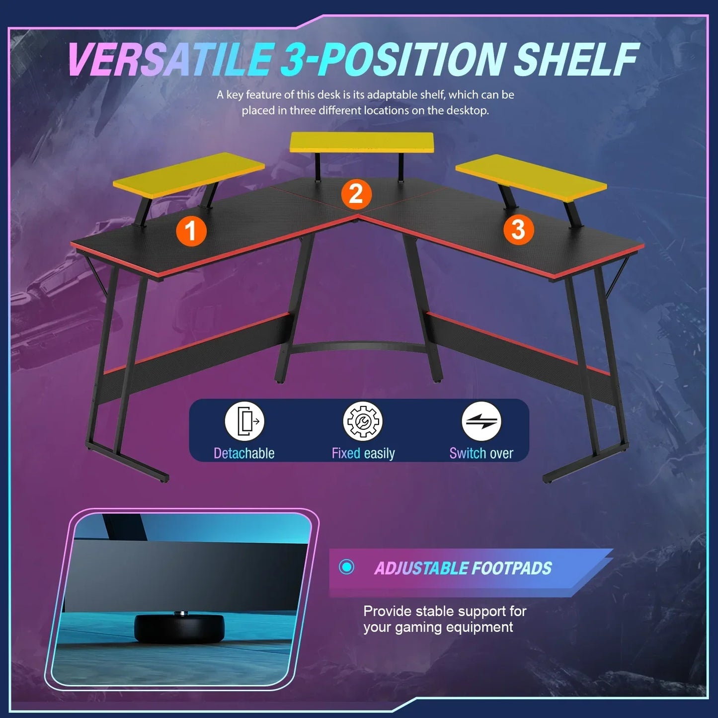 L Shaped Gaming Computer Desk