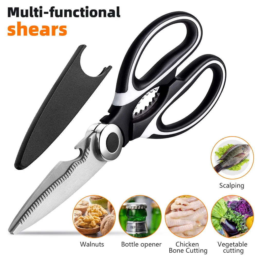 Multifunctional Kitchen Stainless Steel Scissors