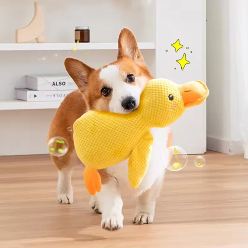 Plush Calming Duck Dog Toy