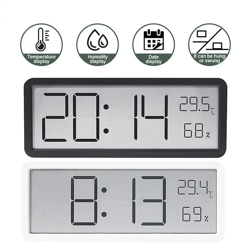 LCD Digital Wall Clock Display