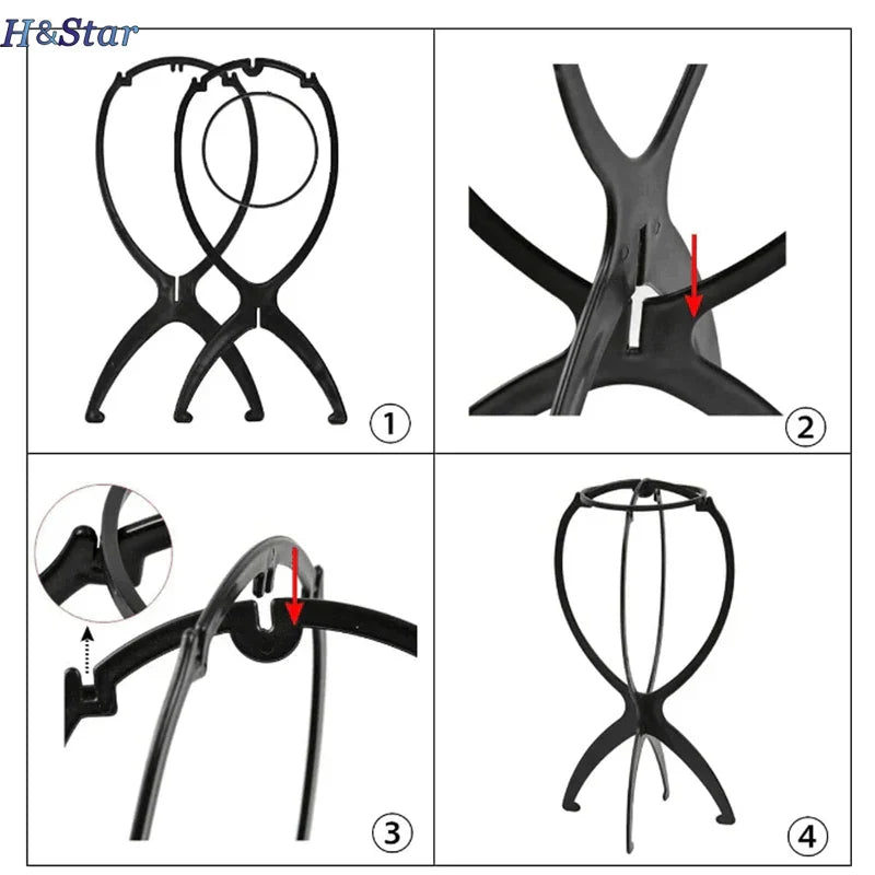 Folding Wig Display Stand Holder