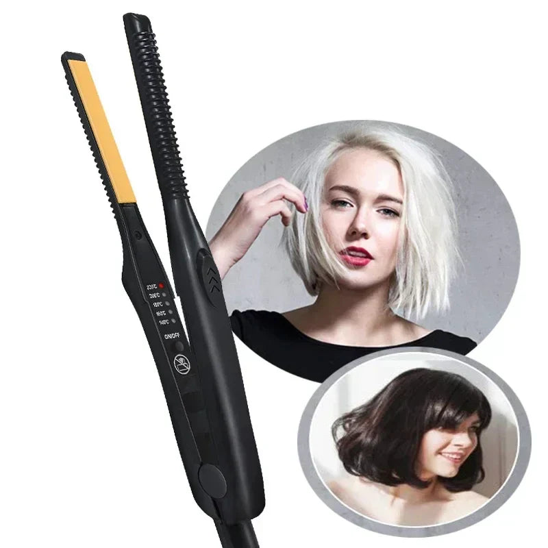 2-in-1 Mini Hair Straightener Curling Iron