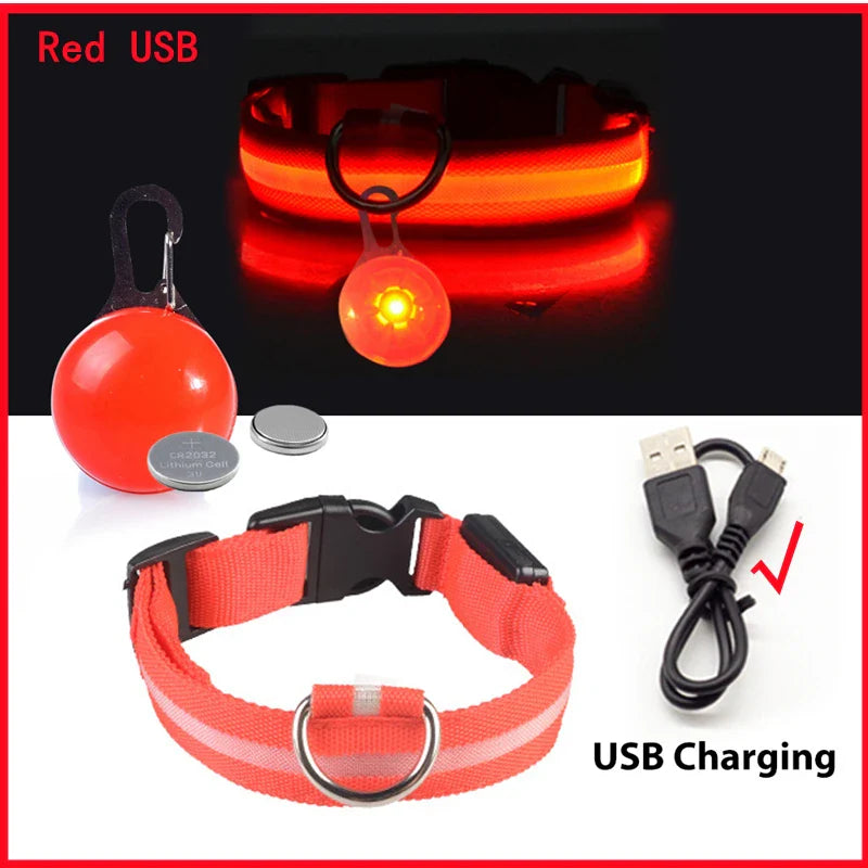 COOYOMOO USB Charging Glowing Dog Collar