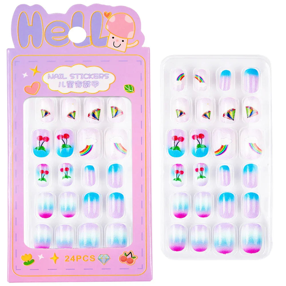24Pcs Cute Bow Press-On Nails