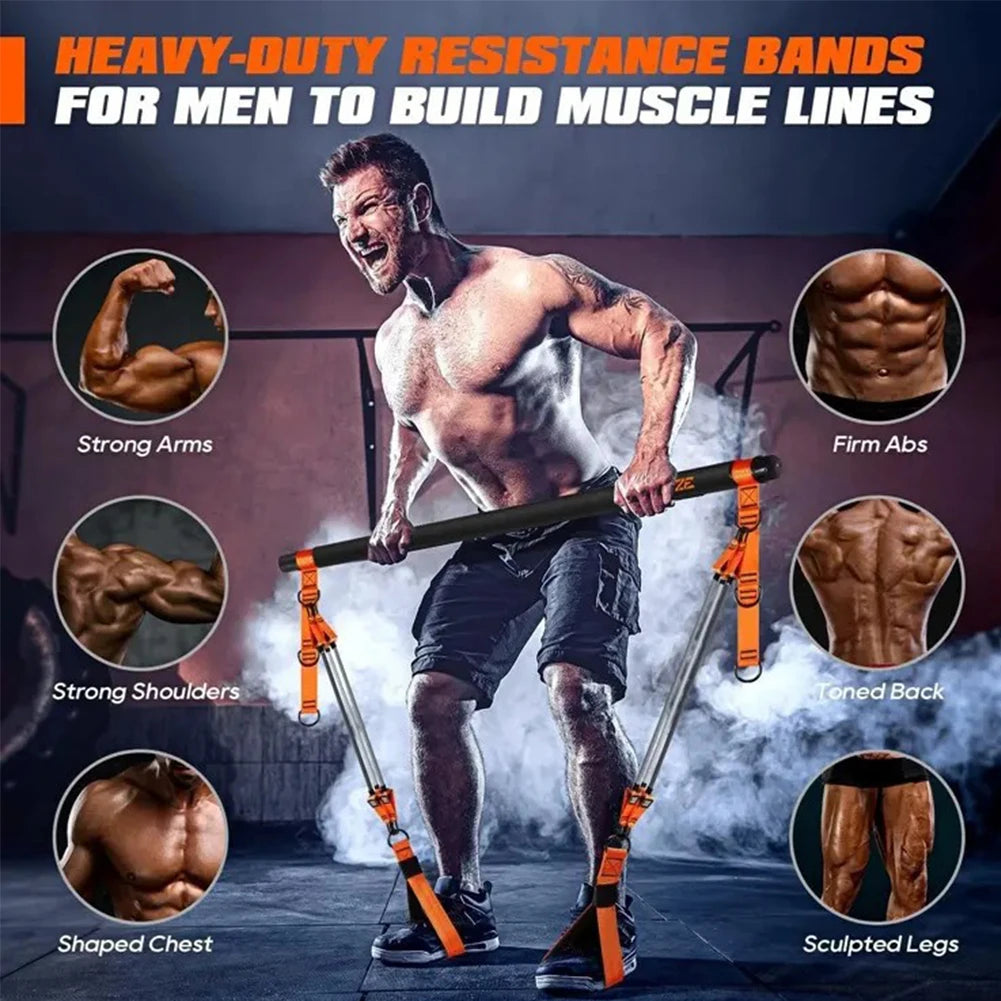 APWIKOGER Portable Pilates Bar Kit Bands