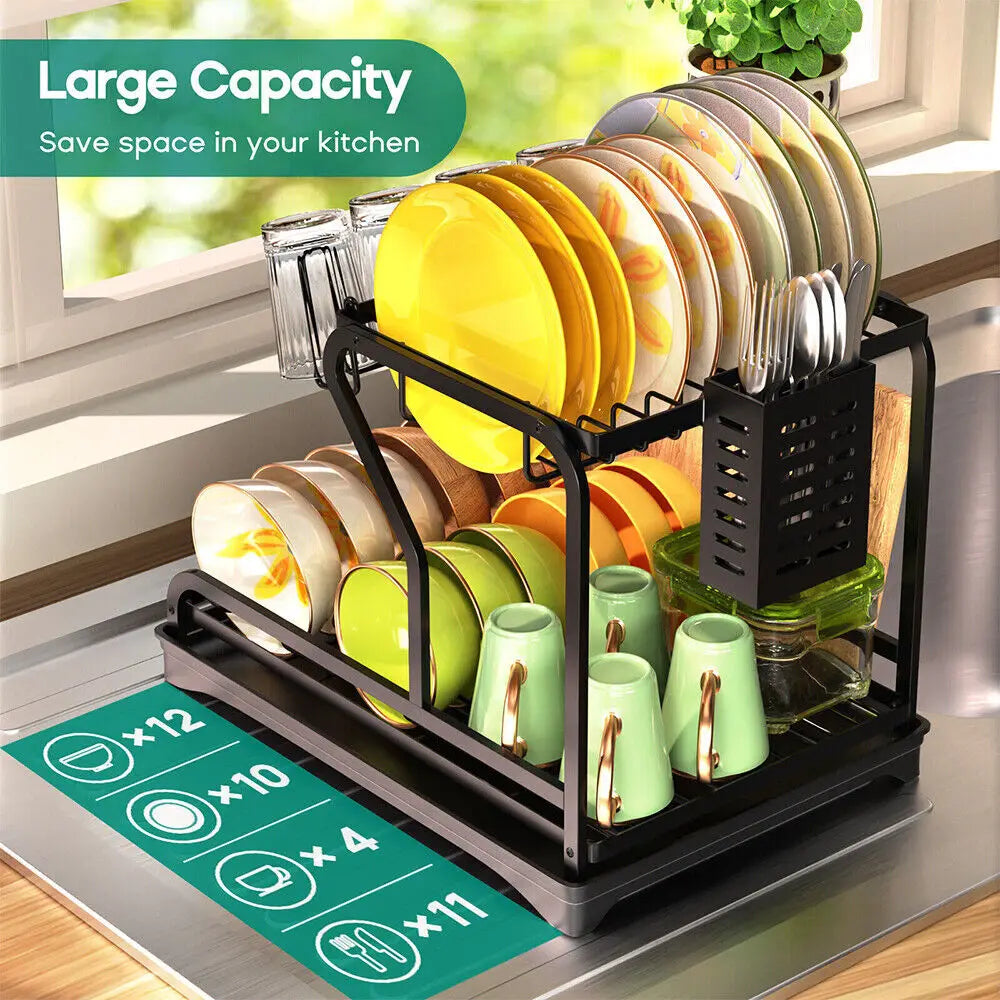 Dish Rack with Drainboard