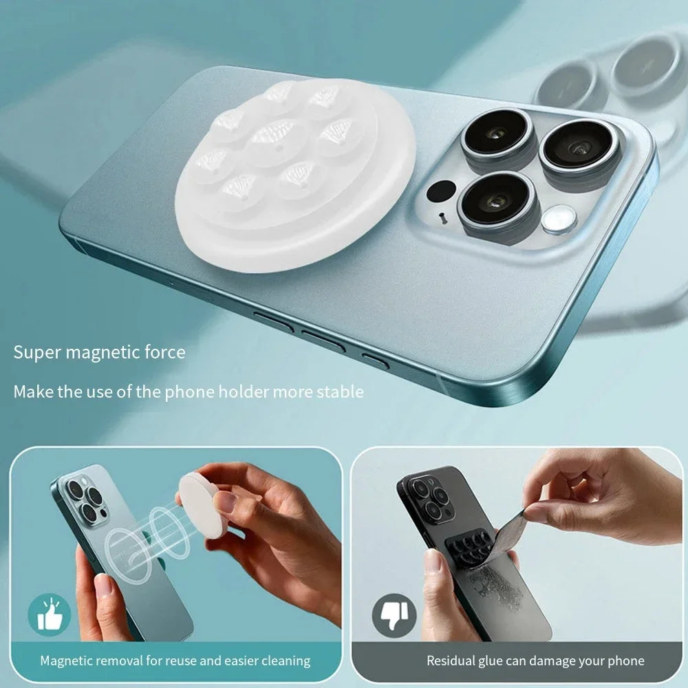 Magnetic Silicone Suction Phone Mount