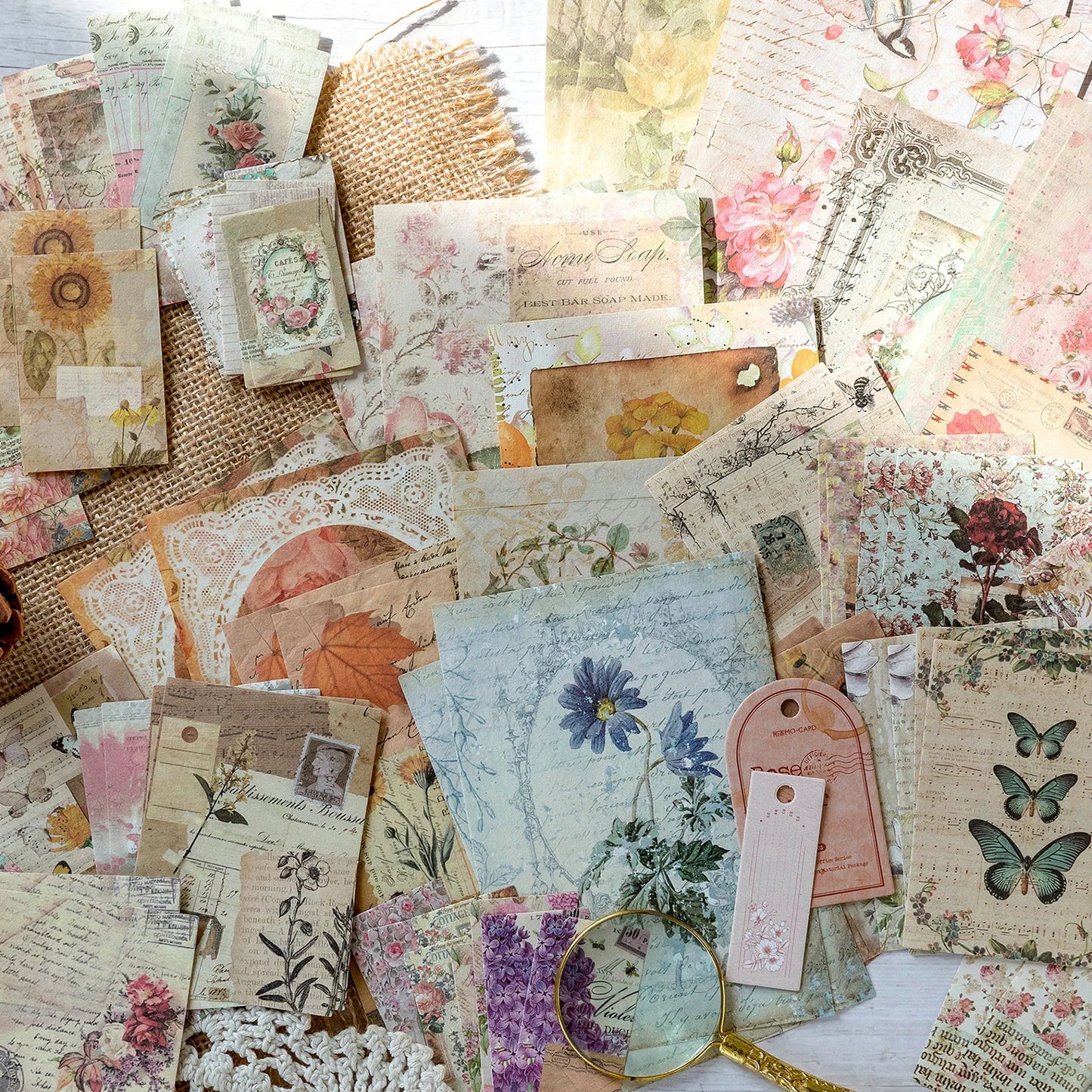 Vintage Scrapbook Paper Kit