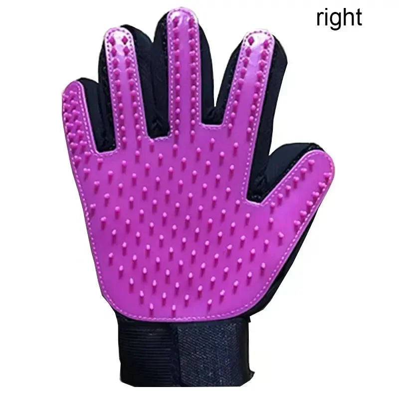 Rubber Dog Grooming Hair Gloves