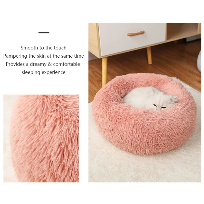 Plush Round Pet Nest Bed