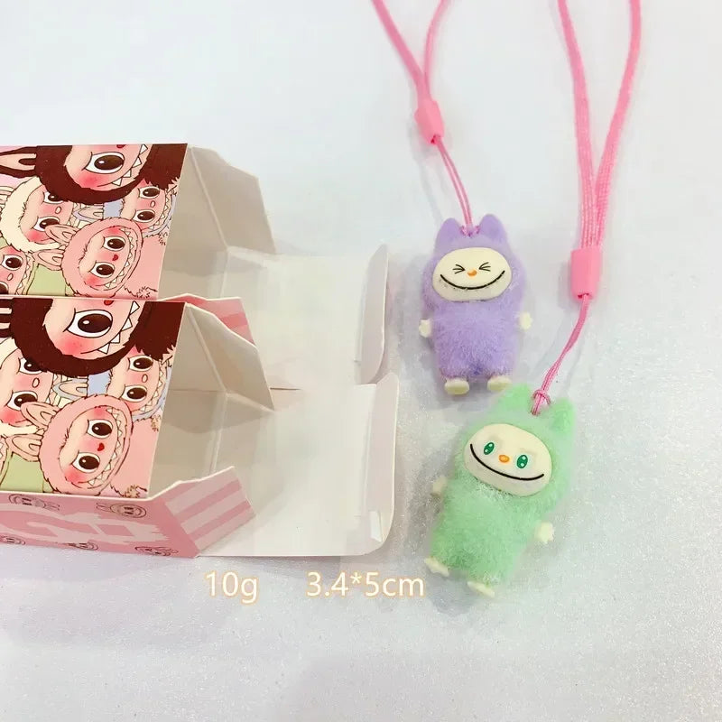 48pcs Mini Labubu Keychain Set