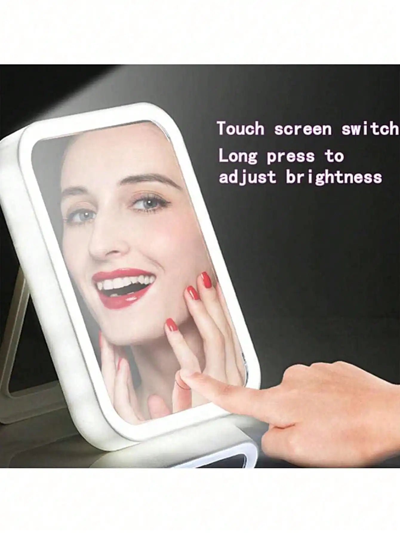 Folding LED Makeup Mirror