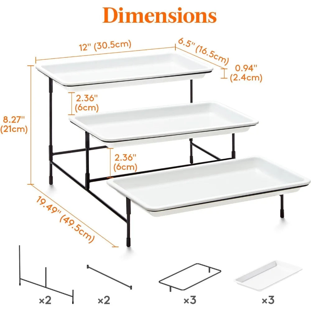 White Tiered Party Tray