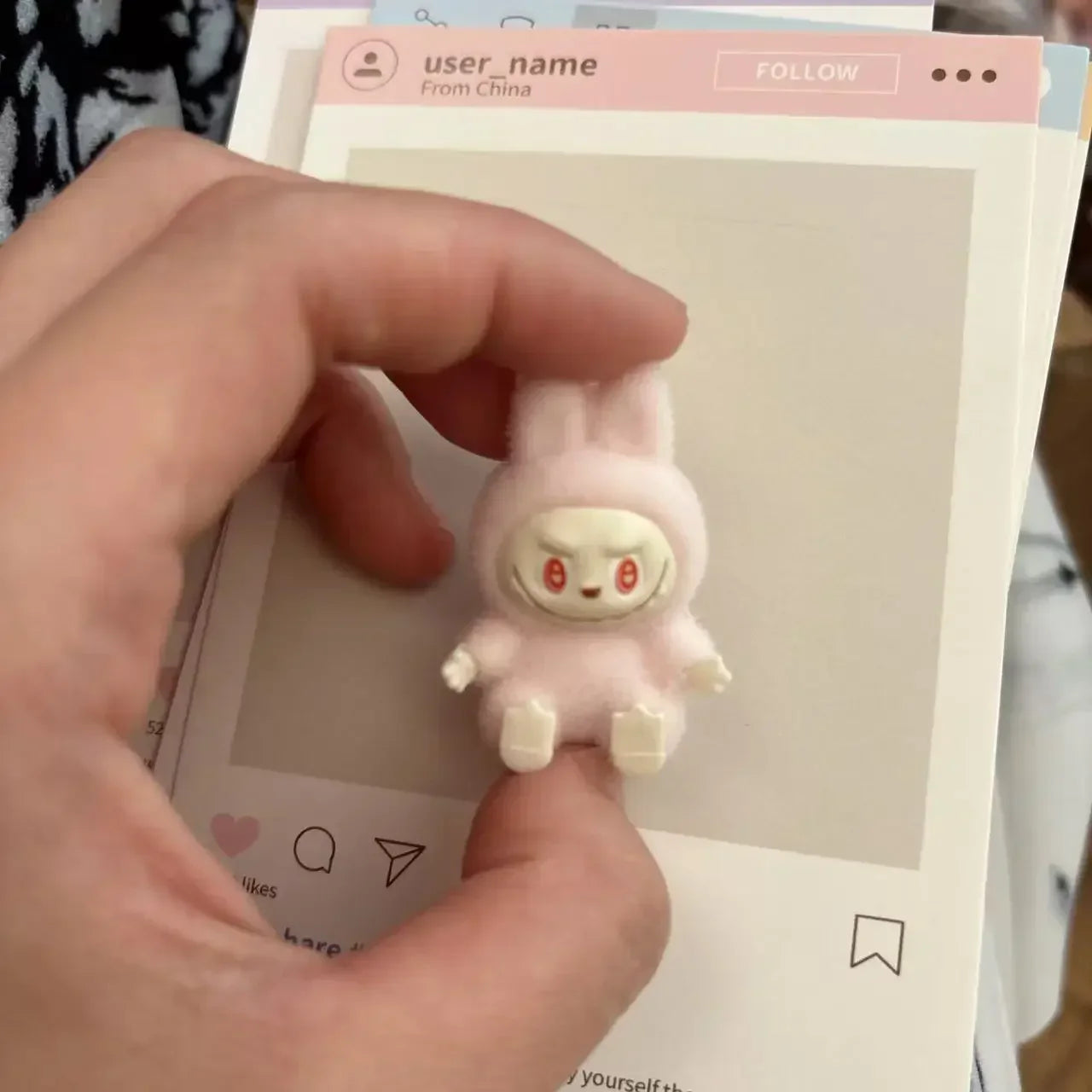 New Mini Labubu Sitting Posture Action Figure Dolls