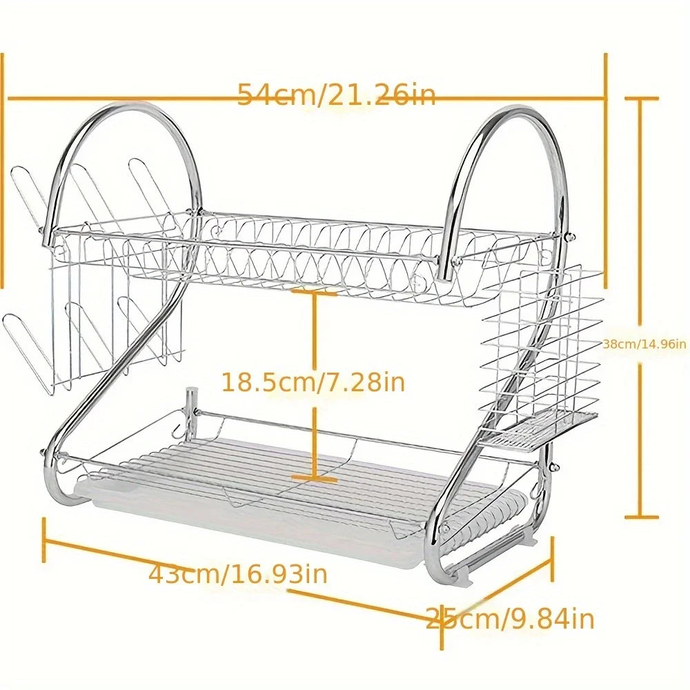 Chromed Steel Dish Drying Rack