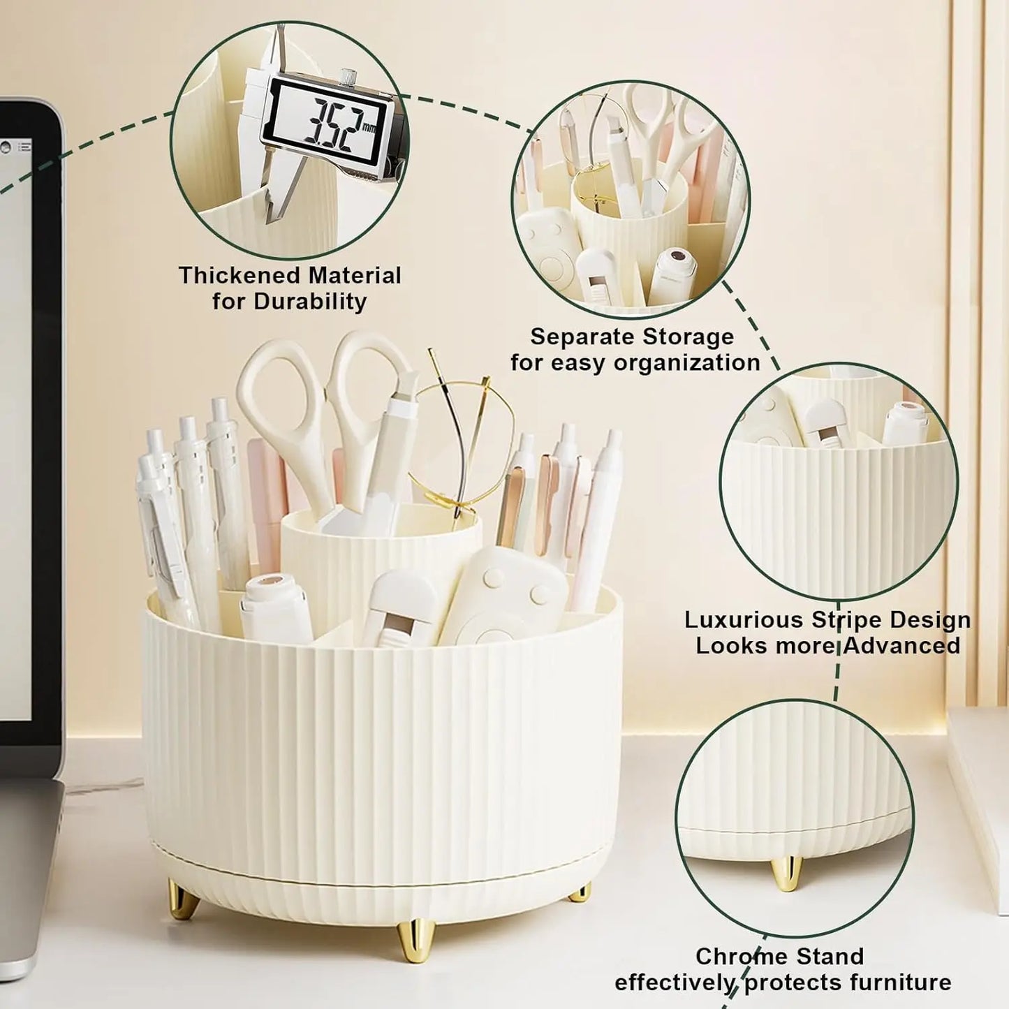 360° Rotating Makeup Organizer