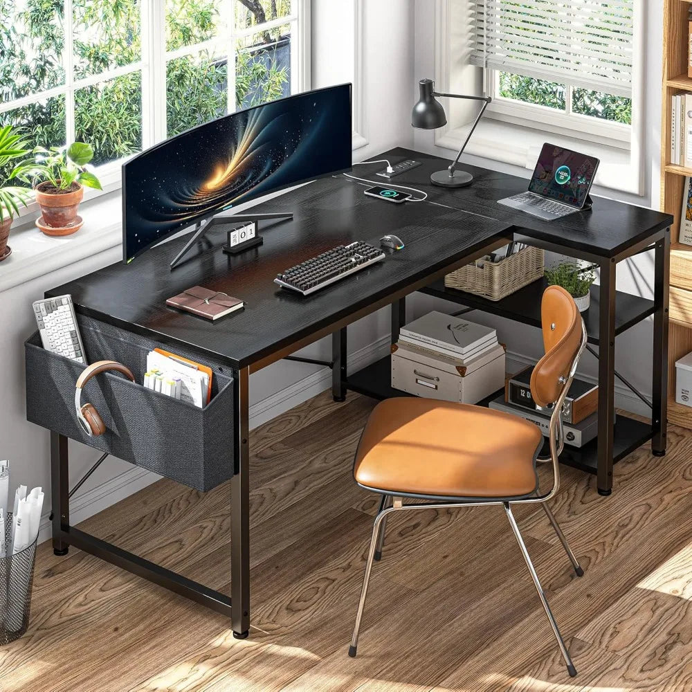 40-Inch L-Shaped Computer Desk
