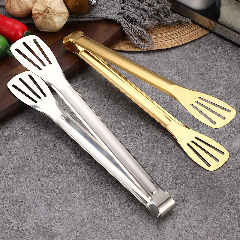 Gold Stainless Steel BBQ Tongs