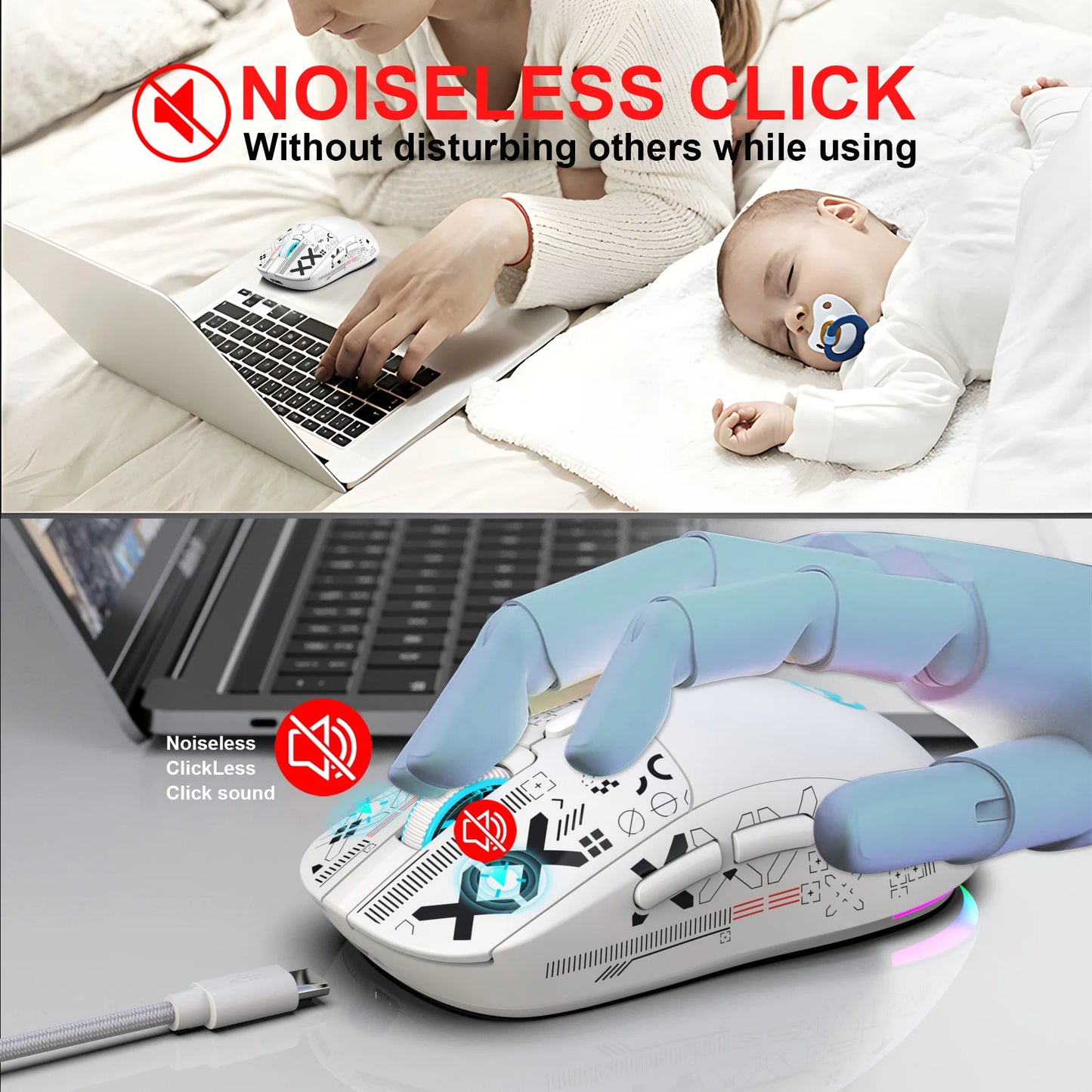 HXSJ T90 Wireless Gaming Mouse