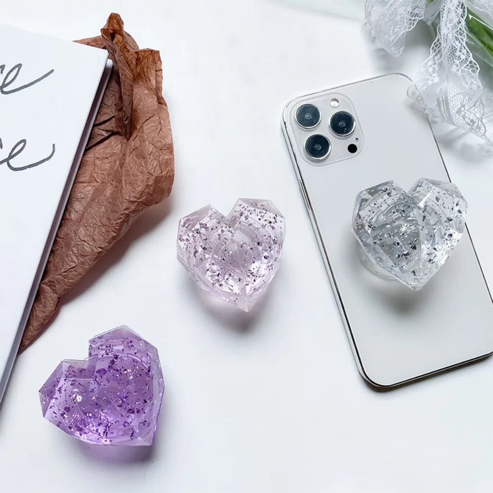 3D Cute Heart Phone Grip