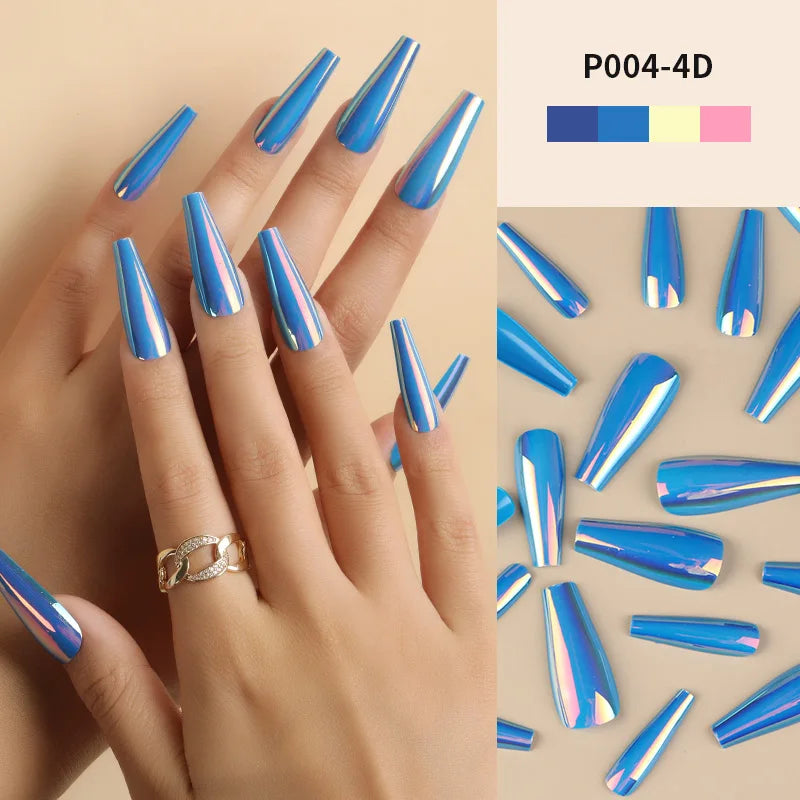 24PCS Mirror Effect Press-On Nails