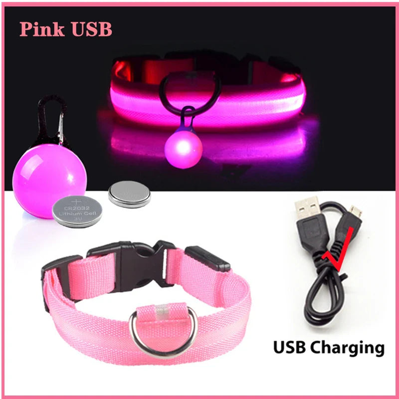 COOYOMOO USB Charging Glowing Dog Collar