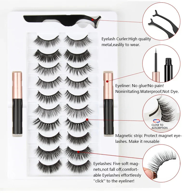 Magnetic Mink Eyelashes Set