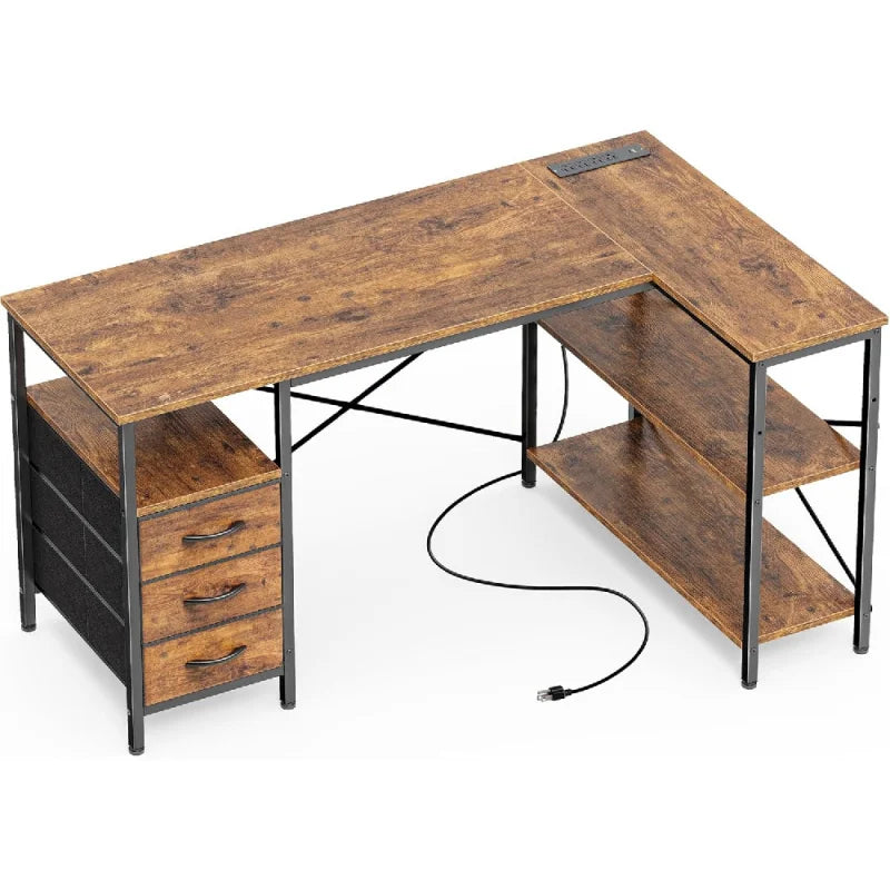 47-Inch L-Shaped Office Desk