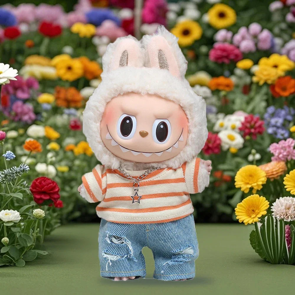 Labubu Plaid Coat Outfit Set