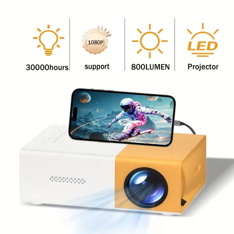 Mini Projector with 72" Screen
