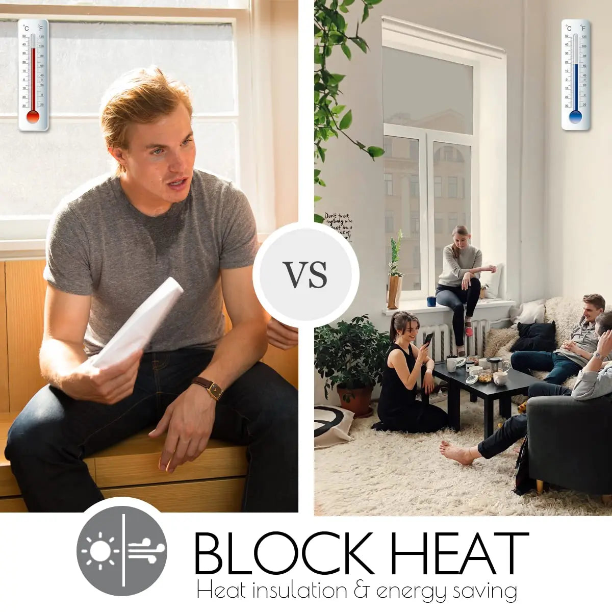 One Way Window Privacy Film Anti Look Glass Vinyl Stickers UV Blocking Tint Foil Non-Adhesive Static Cling Window Mirror Film