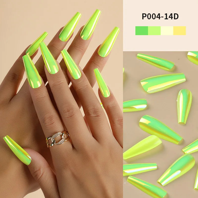 24PCS Mirror Effect Press-On Nails