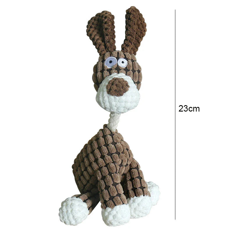 YOUSE Corduroy Donkey Dog Chew Toy