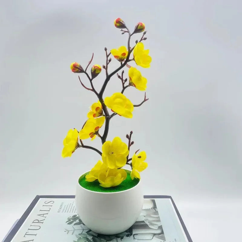 Artificial Plum Flower Pot