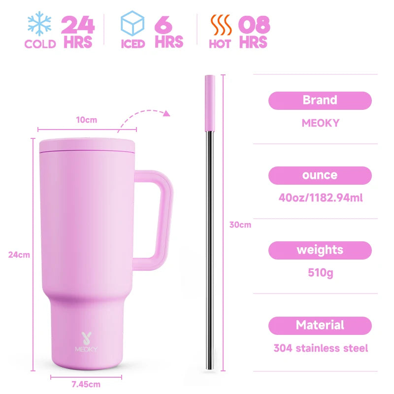 Meoky 40oz Stainless Steel Thermos