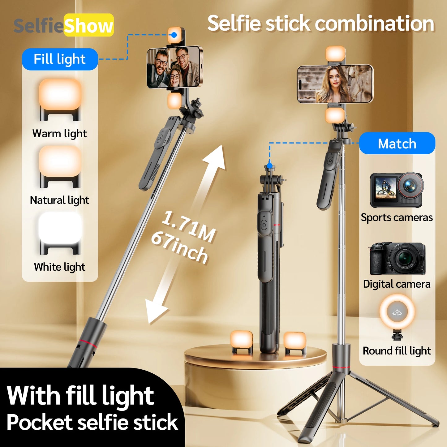 Selfieshow F16 Tripod Stick