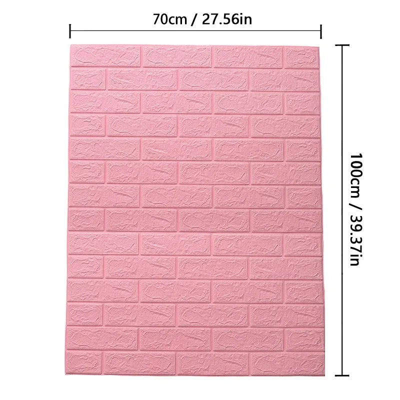 3D Brick Pattern Wall Stickers