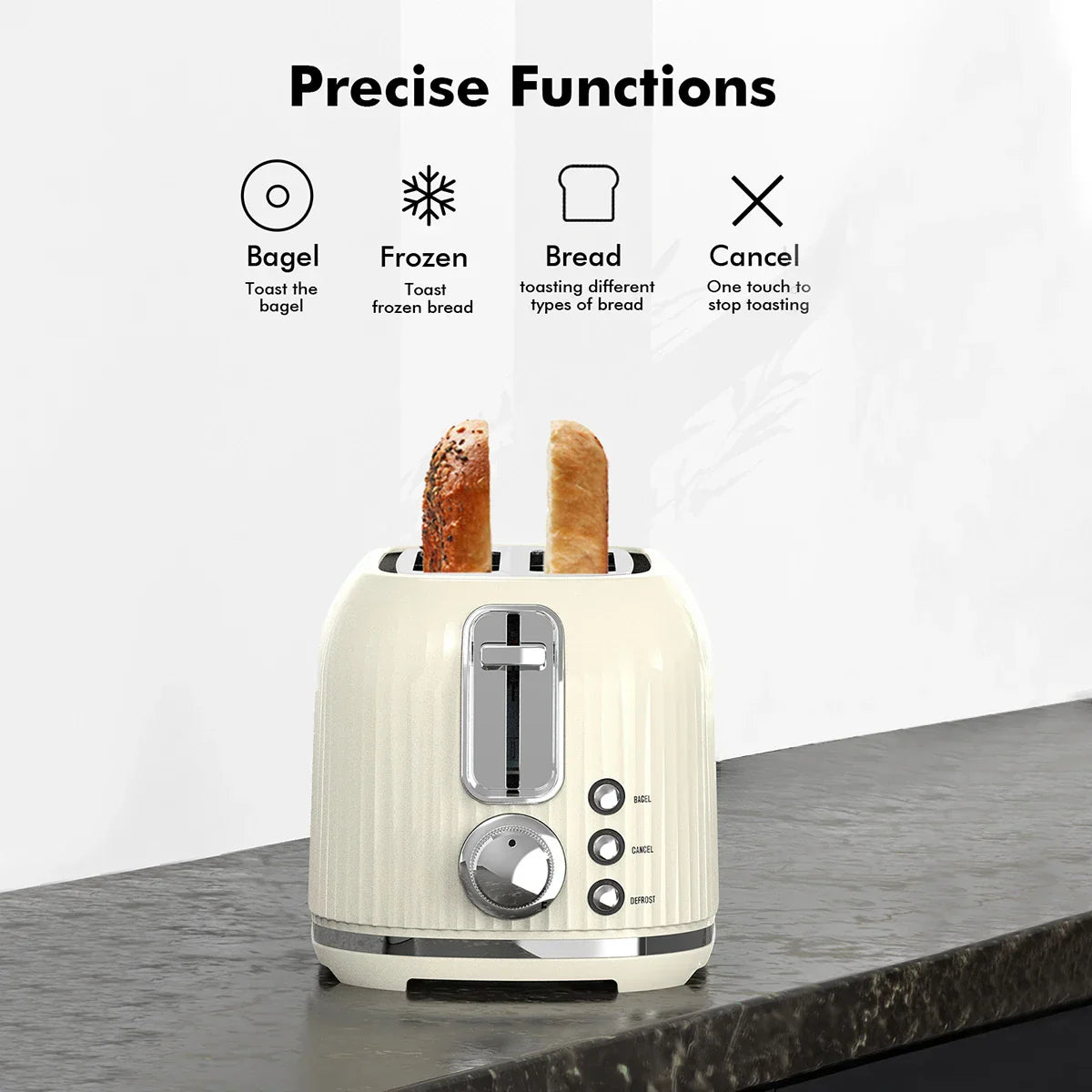 Cream Toaster with Functions