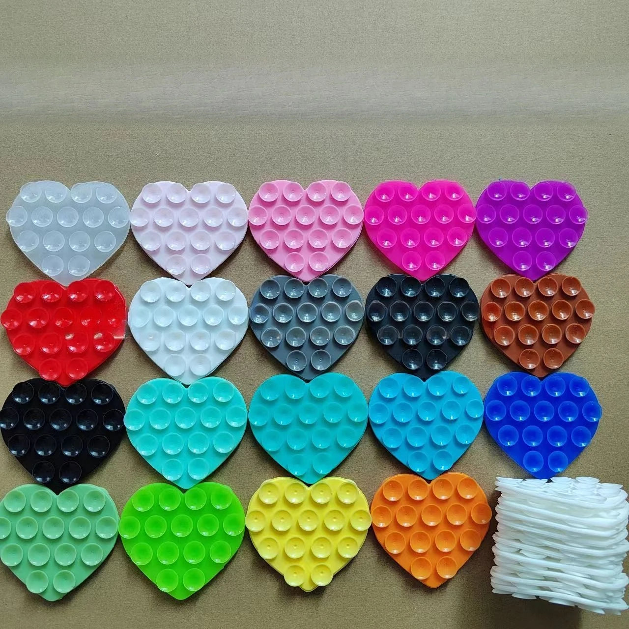 Heart Shaped Silicone Suction Sticker