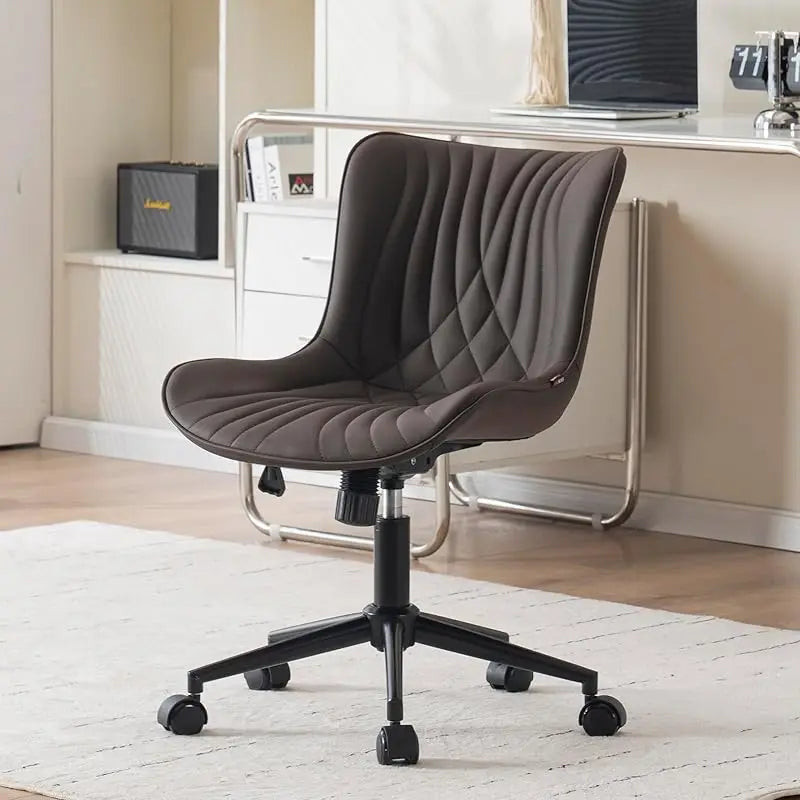 Modern Armless PU Office Chair