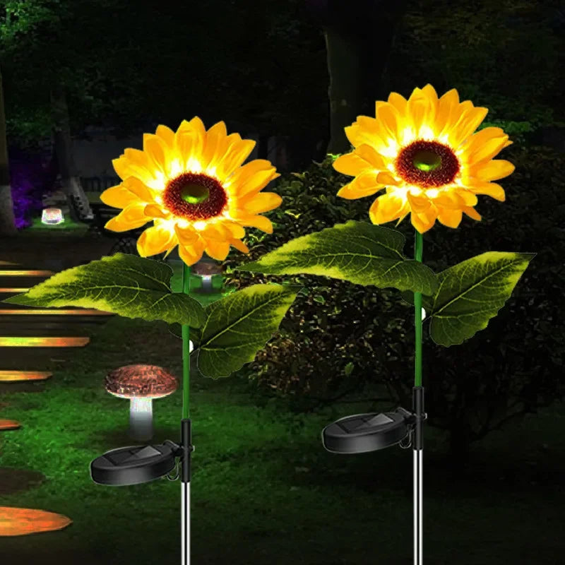 Solar LED Sunflower Garden Lights
