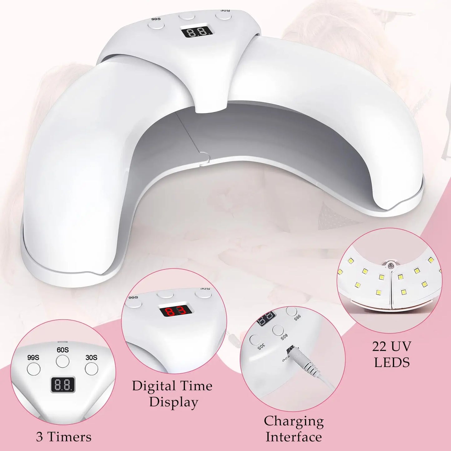 Foldable UV LED Nail Lamp