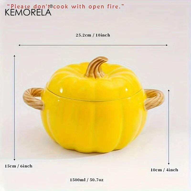 Ceramic Pumpkin Dutch Oven Pot