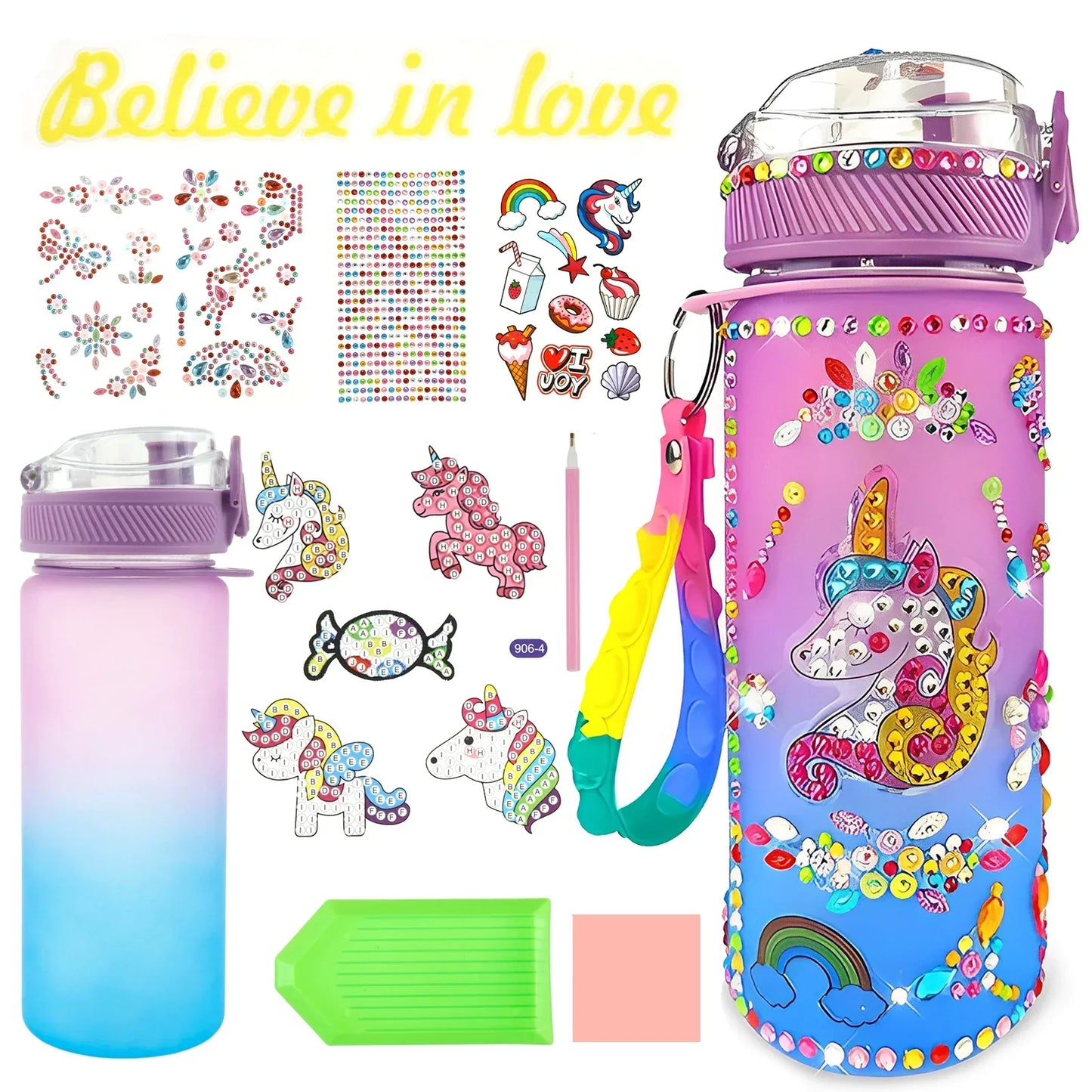 Kids Pretty Colorful Water Bottle