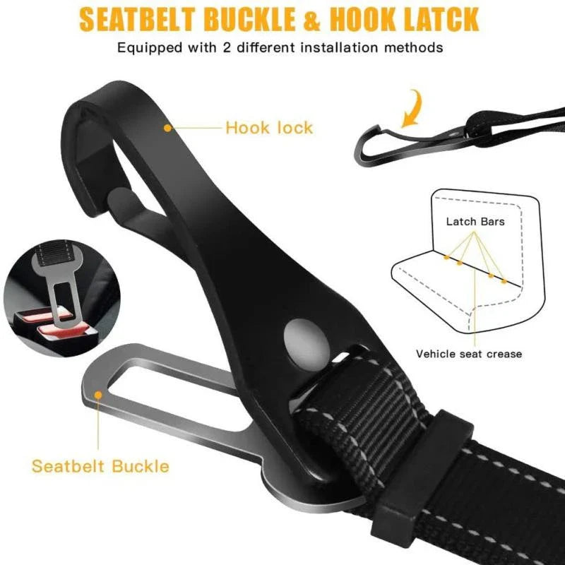 Adjustable Reflective Dog Seat Belt
