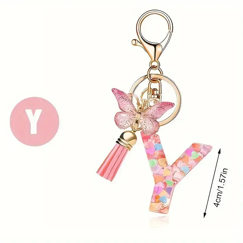 A-Z Letter Metal Keychain
