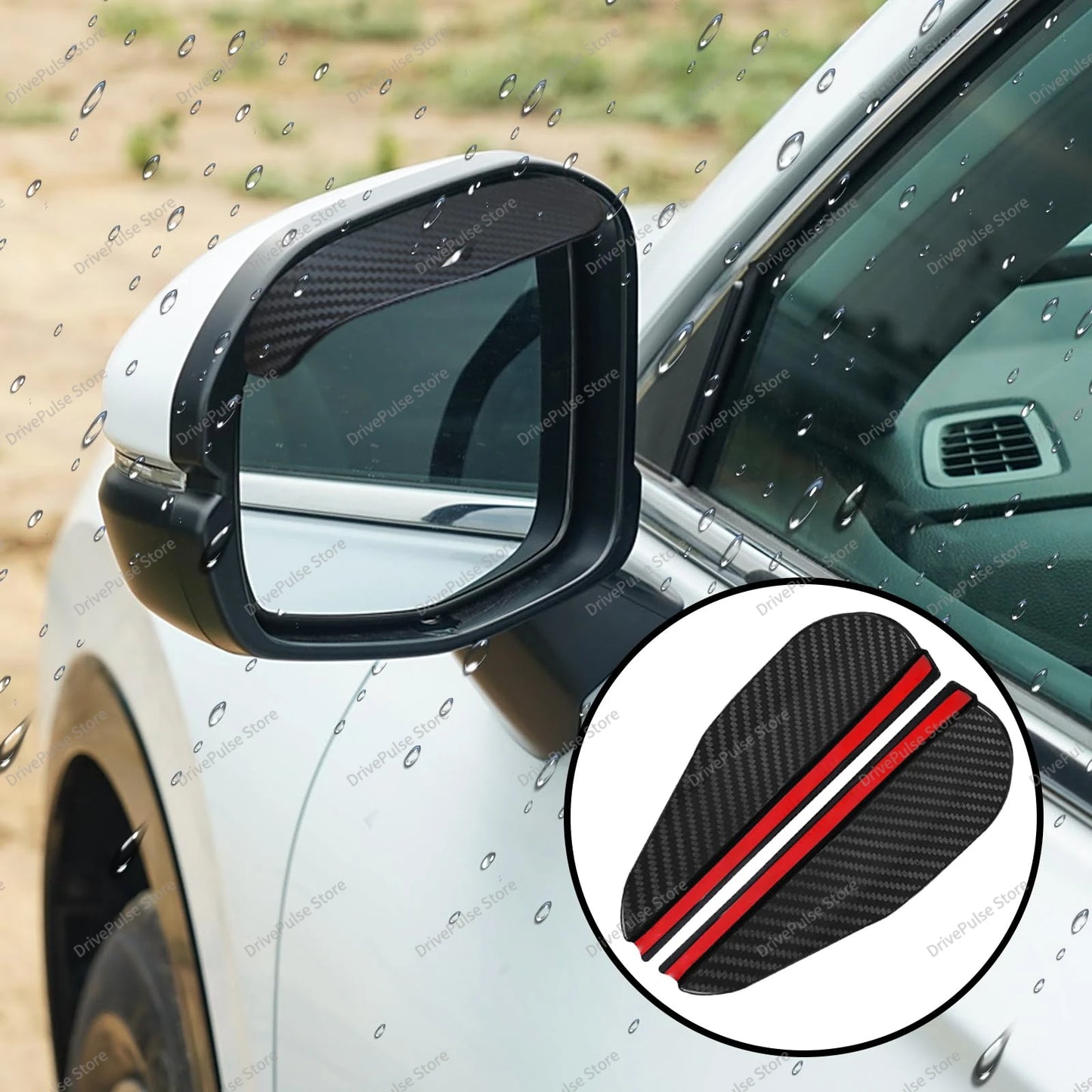 Carbon Fiber Mirror Rain Guards