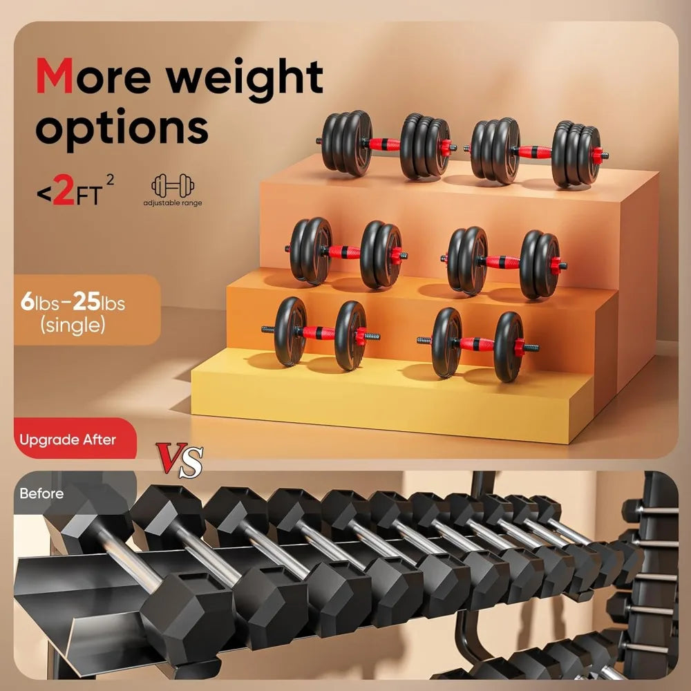 4-in-1 Adjustable Dumbbell Set